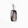 Pendant with obsidian made of 925 silver
