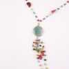 Necklace with tourmaline and sapphire made of 925 silver