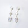 Earrings pendant with moonstone & pearl made of 925 silver - Image 2