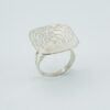 Ring square made of 925 silver