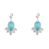Earrings pendant with blue topaz & chalcedony made of 925 silver - Image 2