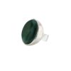 Ring with malachite made of 925 silver