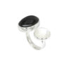 Ring mit Mondstein & Black Star aus 925 Silber – Bild 2