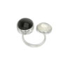 Ring mit Mondstein & Black Star aus 925 Silber