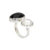 Ring mit Mondstein & Black Star aus 925 Silber – Bild 3