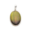 Pendant with tiger's eye & flower of life made of 925 silver