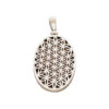 Pendant with tiger's eye & flower of life made of 925 silver - Image 3
