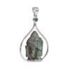 Anhänger mit Labradorit-Buddha & Smaragd aus 925 Silber – Bild 2