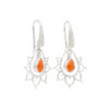 Earrings with ornament & carnelian made of 925 silver - Image 2