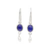 Earrings with lapis lazuli & pearl made of 925 silver