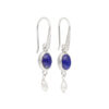 Earrings with lapis lazuli & pearl made of 925 silver - Image 2