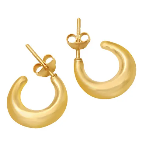 Ohrstecker Creole aus 925 Silber 1.5 Mikron vergoldet