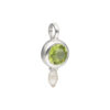Set with peridot & pearl made of 925 silver - Image 7
