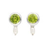 Set with peridot & pearl made of 925 silver - Image 2