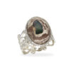 Ring with fire opal made of 925 silver