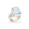 Ring with blue topaz made of 925 silver - Image 3