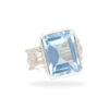 Ring with blue topaz made of 925 silver - Image 2