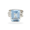 Ring with blue topaz made of 925 silver