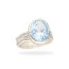 Ring mit Blauem Topas aus 925 Silber