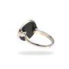 Ring with Flower of Life & Onyx Disc in 925 Silver - Image 3