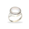 Ring with pearl made of 925 silver
