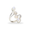 Ring with moonstone made of 925 silver