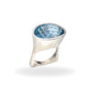 Ring mit Blauem Topas aus 925 Silber – Bild 2