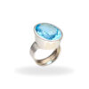 Ring mit Blauem Topas aus 925 Silber – Bild 2