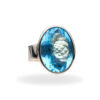 Ring mit Blauem Topas aus 925 Silber – Bild 3