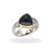 Ring with tourmaline in 925 silver and gold setting
