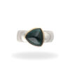 Ring with tourmaline in 925 silver and gold setting - Image 3