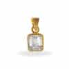 Pendant with aquamarine made of 925 silver 1.0 micron gold-plated