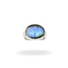 Ring with labradorite made of 925 silver