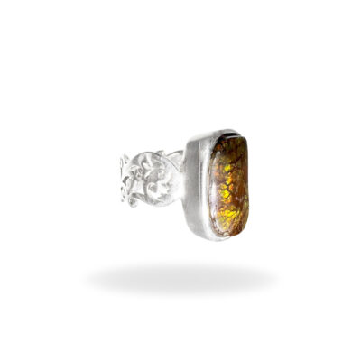 Ring with ammolite made of 925 silver - Image 2